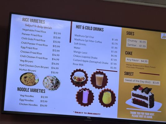 Menu photo 4 Madhura Cafe Deerfield, IL