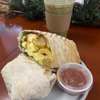 Mugs Coffee House - Breakfast burrito/Iced matcha latte - Coffee & Tea Near Me - Lebanon, Oregon