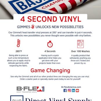 Direct Vinyl Supply - Game Changer! That is the best way to describe this vinyl! - Art Supplies Near Me - Houston, Texas