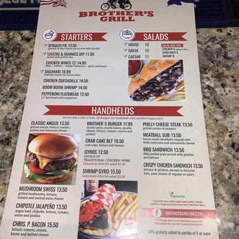 Brother's Grill - Great Menu - Greek Near Me - Myrtle Beach, South Carolina