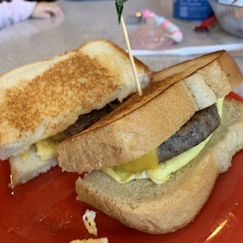 Route 66 Cafe At The Market - Breakfast sandwich with sausage - Breakfast & Brunch Near Me - Clinton, Oklahoma