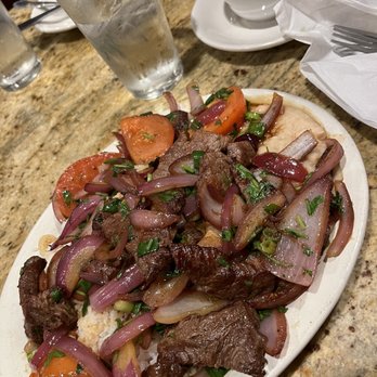 El Pollo Inka - Lomo combinado without fries. Lomo saltado has the traditional fries - Latin American Near Me - Torrance, California El Pollo Inka - Lomo combinado without fries. Lomo saltado has the traditional fries - Latin American Near Me - Torrance, California