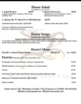 Menu photo 8 Sutter Street Cafe San Francisco, CA Menu photo 8 Sutter Street Cafe San Francisco, CA