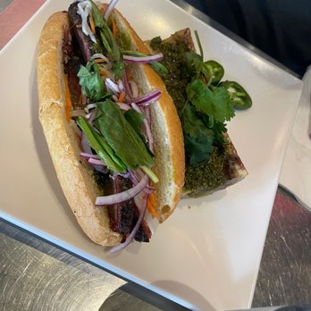 Shank & Bone - Wagyu smoked brisket Banh mi with Bone marrow - Vietnamese Near Me - San Diego, California