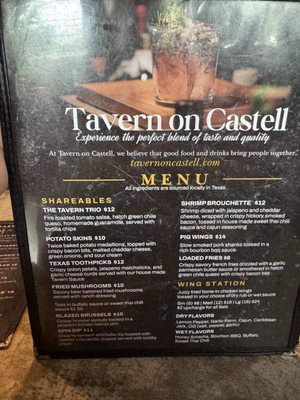 Menu photo 5 Tavern on Castell New Braunfels, TX Menu photo 5 Tavern on Castell New Braunfels, TX