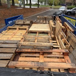 Wilco Junk Removal - Wilco Junk Removal hauling away unwanted pallets from a local business.