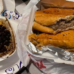 Belki’s Cuban Deli - Yummy Cuban black beans with yellow rice and a huge Cuban Sandwich!