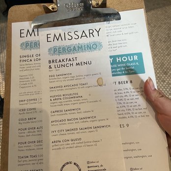 Emissary Coffeehouse - Menu - Coffee & Tea Near Me - Washington, DC, District of Columbia Emissary Coffeehouse - Menu - Coffee & Tea Near Me - Washington, DC, District of Columbia
