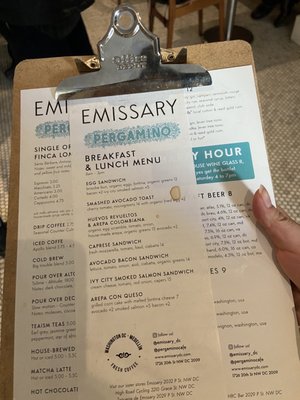 Menu photo 3 Emissary Coffeehouse Washington, DC, DC Menu photo 3 Emissary Coffeehouse Washington, DC, DC
