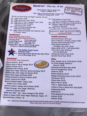 Menu photo 2 Meldgie's Diner Narragansett, RI Menu photo 2 Meldgie's Diner Narragansett, RI