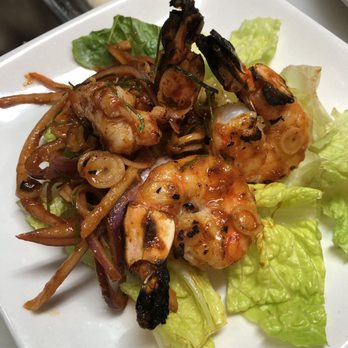 Born Thai - Incredible grilled prawns spicy salad. - Thai Near Me - Brooklyn, New York Born Thai - Incredible grilled prawns spicy salad. - Thai Near Me - Brooklyn, New York