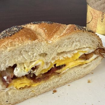 Village Bagels - Bacon Egg and Cheese on a Roll - Sandwiches Near Me - Norwalk, Connecticut Village Bagels - Bacon Egg and Cheese on a Roll - Sandwiches Near Me - Norwalk, Connecticut