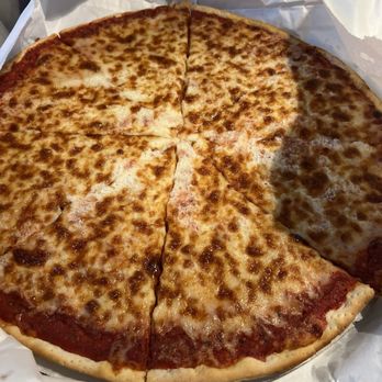 Pop-N-Pizza - Tavern style cheese pizza well done pie cut - Pizza Near Me - Chicago, Illinois