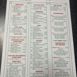 Golden Palace - This is their new menu for the restaurant