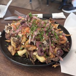 Fries with shawarma Fries with shawarma