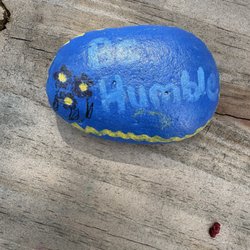 Someone left us a little memento at Sunrise campsite #230. What a pleasant surprise! Thank you!