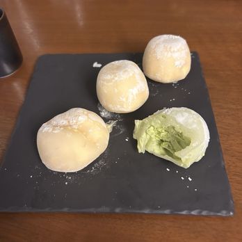 ZUBU - Downtown - Mango mochi w/ matcha mochi (from a friend's dessert) - Ramen Near Me - Vancouver, British Columbia ZUBU - Downtown - Mango mochi w/ matcha mochi (from a friend's dessert) - Ramen Near Me - Vancouver, British Columbia
