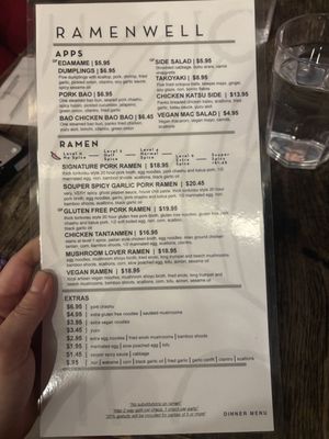 Menu photo 5 Ramenwell San Francisco, CA