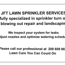 Jft Sprinklers And Services