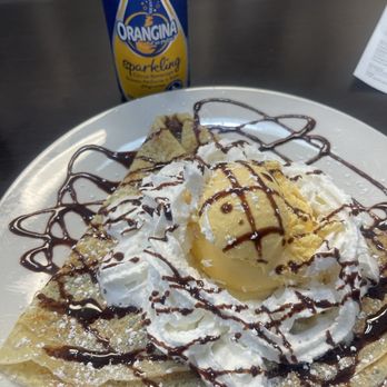 Lamia's Crepes - Classic Crêpe with whipped cream and ice cream - Creperies Near Me - Norfolk, Virginia Lamia's Crepes - Classic Crêpe with whipped cream and ice cream - Creperies Near Me - Norfolk, Virginia