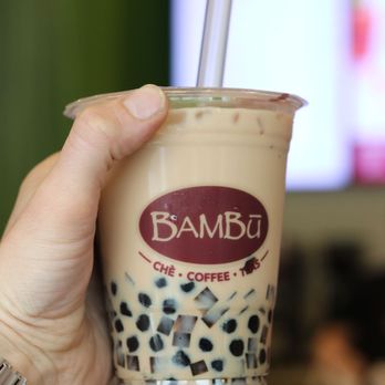 BAMBU - Almond milk tea with coffee jelly and boba - Bubble Tea Near Me - Tacoma, Washington