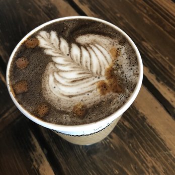 Sawada Coffee - Black camo latte ($6) - Coffee & Tea Near Me - Chicago, Illinois Sawada Coffee - Black camo latte ($6) - Coffee & Tea Near Me - Chicago, Illinois