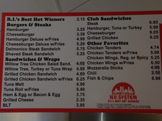 Menu photo 7 Olneyville New York System Providence, RI Menu photo 7 Olneyville New York System Providence, RI