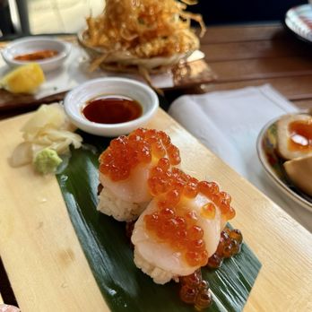Mensho Tokyo - Scallop & ikura sushi - Ramen Near Me - Culver City, California Mensho Tokyo - Scallop & ikura sushi - Ramen Near Me - Culver City, California
