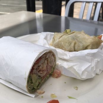 Stonefire Grill - I had the BBQ Chicken Wrap and sadly it had little flavor and no distinguishable BBQ in it. I only ate a quarter of it. - American Near Me - Valencia, California