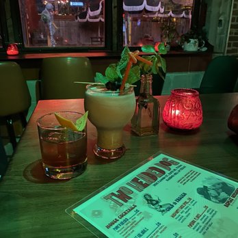 Two Headed Dog - Cheers!  (Old fashioned + Drunk at Whole Foods) - Cocktail Bars Near Me - Houston, Texas