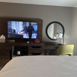 Bed and comfort area.
