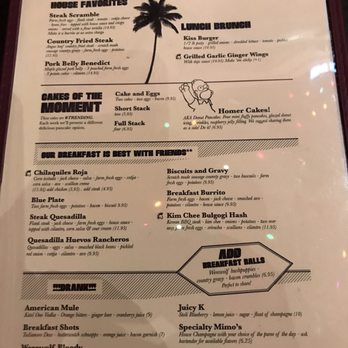 Werewolf - Breakfast menu 12/2017 - Breakfast & Brunch Near Me - San Diego, California