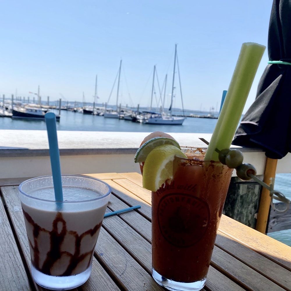 Breakwater - Frozen mudslide and Breakwater Bloody Mary - American Near Me - Stonington, Connecticut Breakwater - Frozen mudslide and Breakwater Bloody Mary - American Near Me - Stonington, Connecticut