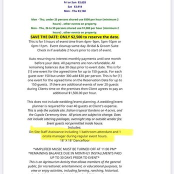 Villa Toscana - The contract where I highlighted parts of it where I felt they did not complete. - Venues & Event Spaces Near Me - Miami, Florida Villa Toscana - The contract where I highlighted parts of it where I felt they did not complete. - Venues & Event Spaces Near Me - Miami, Florida
