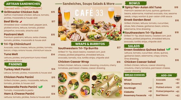 Menu photo 7 Cafe 33 Sacramento, CA