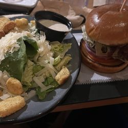 Applebee’s - Avocado Burger and Caesar Salad