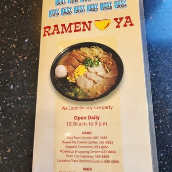 Ramen-Ya - menu - Ramen Near Me - Honolulu, Hawaii Ramen-Ya - menu - Ramen Near Me - Honolulu, Hawaii
