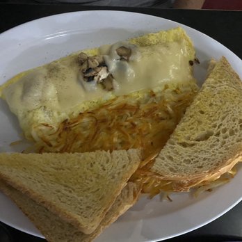 Cafe Jax - Veggie omelette with hash browns and toast. - Diners Near Me - Eureka, Montana Cafe Jax - Veggie omelette with hash browns and toast. - Diners Near Me - Eureka, Montana