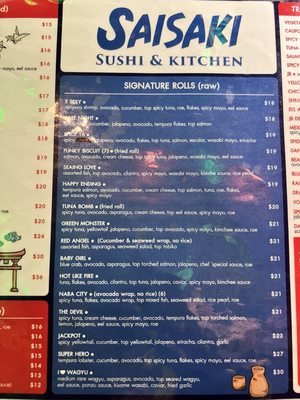 Menu photo 1 SAISAKI Sushi Kitchen West Palm Beach, FL Menu photo 1 SAISAKI Sushi Kitchen West Palm Beach, FL
