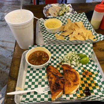 Lemmon Street Tacos - a plate of chicken, tortillas, salsa, and chips - Tacos Near Me - Dallas, Texas Lemmon Street Tacos - a plate of chicken, tortillas, salsa, and chips - Tacos Near Me - Dallas, Texas
