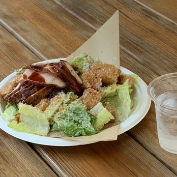 Pit and Bull - Caesar salad with smoked turkey and the bbq sauce. - Barbeque Near Me - Whittier, California Pit and Bull - Caesar salad with smoked turkey and the bbq sauce. - Barbeque Near Me - Whittier, California