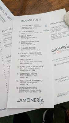 Menu photo 4 Jamoneria by ARC Imports Richmond, BC