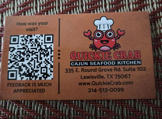 Menu photo 1 Quickie Crab Lewisville, TX
