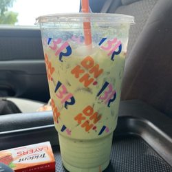 Dunkin' - 100% hadn't drank anything yet. Guess Large just includes a bigger cup..