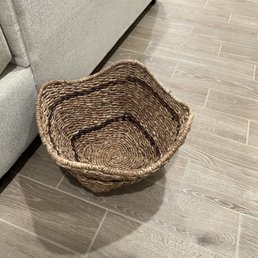 this basket can fit 3 toss pillows. this basket can fit 3 toss pillows.