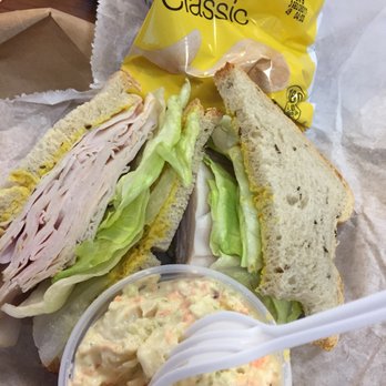 Brownstein's Deli and Bakery - Smoked turkey on rye. Potato salad and chips. And a pickle. - Delis Near Me - Rochester, New York Brownstein's Deli and Bakery - Smoked turkey on rye. Potato salad and chips. And a pickle. - Delis Near Me - Rochester, New York