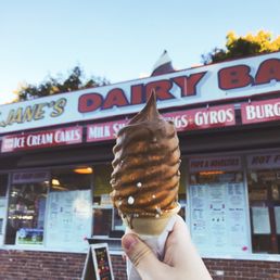 Vanilla and Chocolate swirl soft served dipped in peanut butter shell- healthy serving and tasty ice cream! Vanilla and Chocolate swirl soft served dipped in peanut butter shell- healthy serving and tasty ice cream!