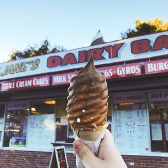 Mary Jane's Dairy Bar - Vanilla and Chocolate swirl soft served dipped in peanut butter shell- healthy serving and tasty ice cream! - Ice Cream & Frozen Yogurt Near Me - Newburgh, New York Mary Jane's Dairy Bar - Vanilla and Chocolate swirl soft served dipped in peanut butter shell- healthy serving and tasty ice cream! - Ice Cream & Frozen Yogurt Near Me - Newburgh, New York
