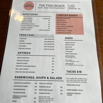 The Fish Shack Restaurant - Seafood Near Me - Rockport, Massachusetts