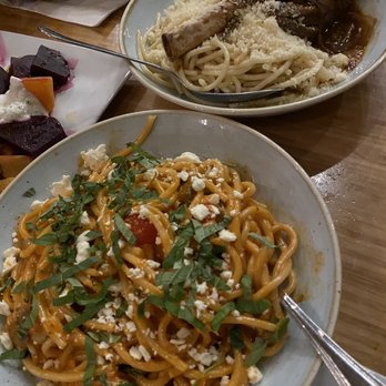 Stella's - Shrimp Ouzo Bucatini, Braised Lamb Shank - Greek Near Me - Charleston, South Carolina